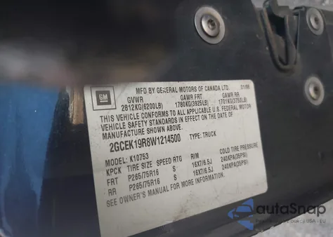 1998 Chevrolet K1500 Fleetside from USA, damaged, VIN 2GCEK19R8W1214500